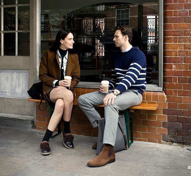 Fashion lifestyle film of a couple enjoying coffee